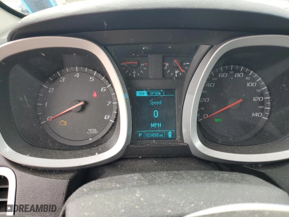 2017 Chevrolet Equinox LS with VIN 2GNFLEEKXH6190716, listed as a Copart auction lot 53573585 with 103,498 mi miles and Clean Title. Bid and sale history available at carsss.com. Image 9.