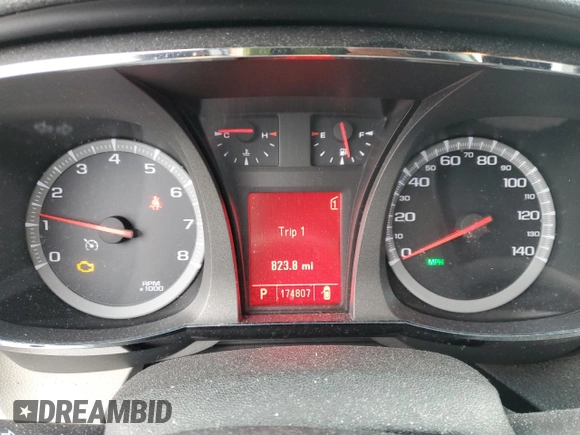 2011 GMC Terrain SLE-2 with VIN 2CTFLSE52B6422898, listed as a Copart auction lot 50394695 with 174,807 mi miles and Salvage Title. Bid and sale history available at DreamBid. Image 9.