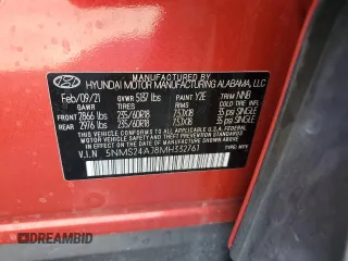 2021 Hyundai Santa Fe SEL z VIN 5NMS24AJ8MH332761, wystawiony jako Copart lot #56950795 z przebiegiem 68 391 mil mil oraz Szkoda całkowita • Salvage title. Historia ofert i sprzedaży dostępna na DreamBid. Obrazek 13.
