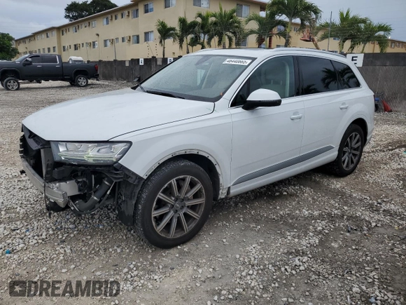 2017 Audi Q7 Premium Plus z VIN WA1LHAF71HD038447, wystawiony jako Copart lot #46440665 z przebiegiem 97 872 mil mil oraz Szkoda całkowita • Salvage title. Historia ofert i sprzedaży dostępna na DreamBid. Obrazek 1.