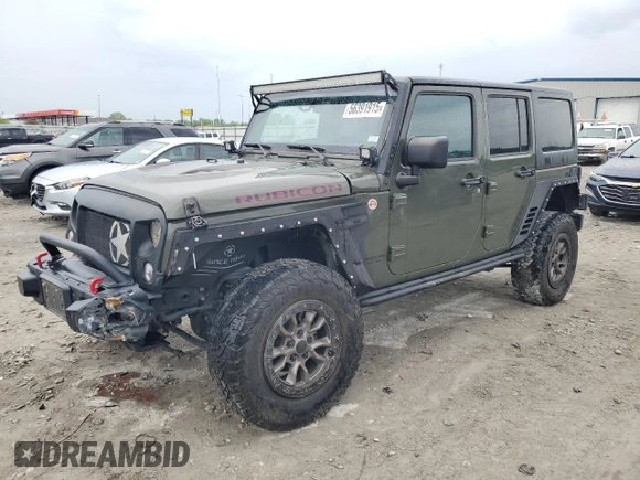 2015 Jeep Wrangler Unlimited Rubicon Hard Rock z VIN 1C4HJWFG8FL681796, wystawiony jako Copart lot #56391915 z przebiegiem 74 529 mil mil oraz Szkoda całkowita • Salvage title. Historia ofert i sprzedaży dostępna na DreamBid. Obrazek 1.