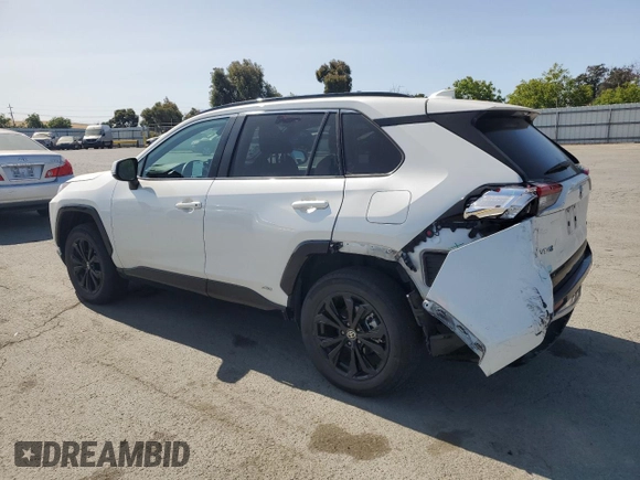 2022 Toyota RAV4 Hybrid SE with VIN 2T3T6RFV8NW034399, listed as a Copart auction lot 60249015 with 39,495 mi miles and Salvage title. Bid and sale history available at DreamBid. Image 2.