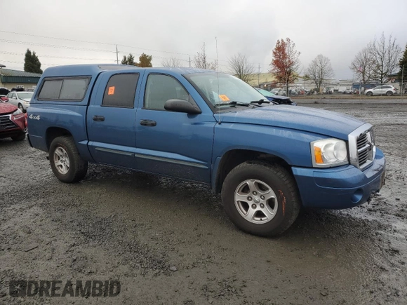 2005 Dodge Dakota Laramie with VIN 1D7HW58N35S225612, listed as a Copart auction lot 83990174 with Not Provided miles and Salvage Title. Bid and sale history available at DreamBid. Image 4.