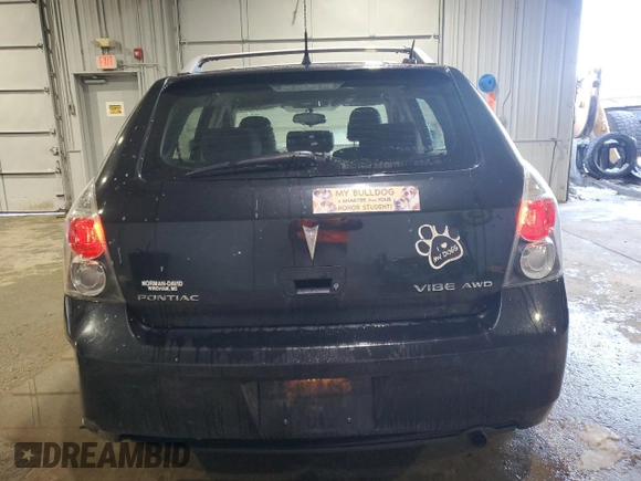 2009 Pontiac Vibe with VIN 5Y2SM67029Z421457, listed as a Copart auction lot 46804835 with 138,508 mi miles and Clean Title. Bid and sale history available at carsss.com. Image 6.