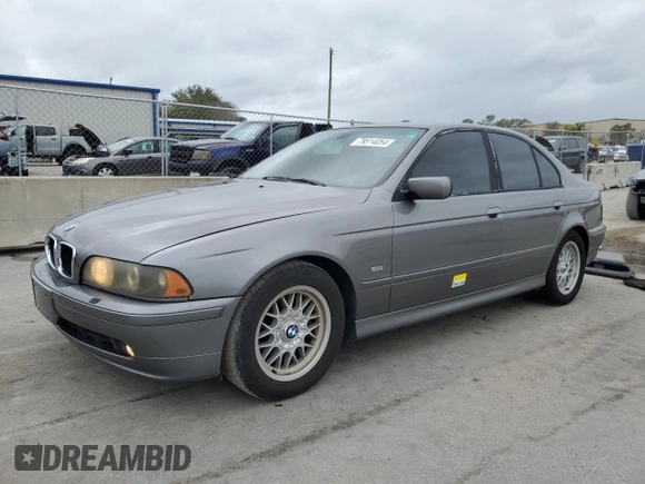 2003 BMW 5 Series 530iA with VIN WBADT63493CK45583, listed as a Copart auction lot 79514054 with 103,882 mi miles and Salvage Title. Bid and sale history available at carsss.com. Image 1.