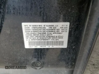 2015 Honda Pilot EX-L z VIN 5FNYF3H54FB004971, wystawiony jako Copart lot #48058465 z przebiegiem 154 637 mil mil oraz Szkoda całkowita • Salvage title. Historia ofert i sprzedaży dostępna na DreamBid. Obrazek 13.