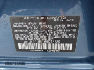 2021 Subaru Crosstrek Limited с VIN JF2GTHNC7MH218386, выставлен на аукционе IAAI как лот 42202614 с пробегом 33 078 миль миль и . История ставок и продаж доступна на DreamBid. Изображение 9.