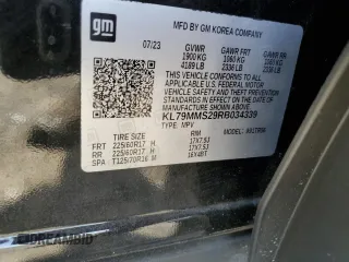 2024 Chevrolet TrailBlazer LS with VIN KL79MMS29RB034339, listed as a Copart auction lot 49278855 with 17,650 mi miles and Salvage Title. Bid and sale history available at carsss.com. Image 12.