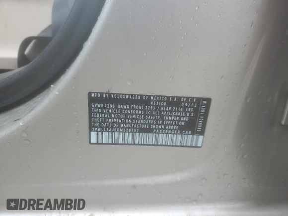 2013 Volkswagen Jetta TDI w/Premium с VIN 3VWLL7AJ6DM228797, выставлен на аукционе Copart как лот 58207945 с пробегом 147 645 миль миль и Чистый • Clean title. История ставок и продаж доступна на DreamBid. Изображение 13.