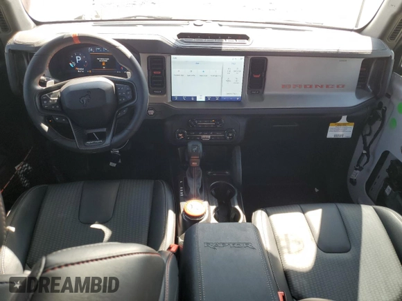 2024 Ford Bronco Raptor with VIN 1FMEE0RR6RLA11617, listed as a Copart auction lot 52641585 with 7,096 mi miles and Salvage title. Bid and sale history available at DreamBid. Image 8.