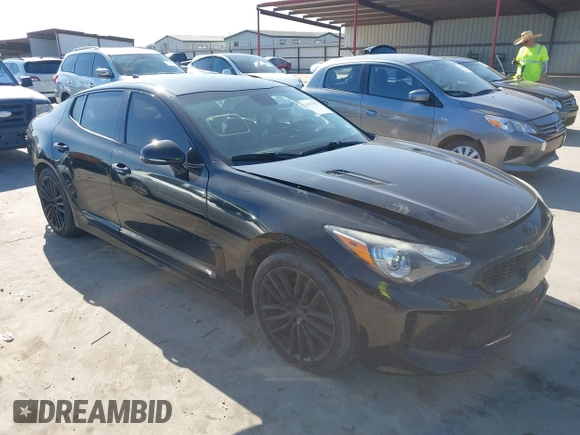 2018 Kia Stinger with VIN KNAE15LA5J6031079, listed as a IAAI auction lot 41137507 with 82,911 mi miles and . Bid and sale history available at DreamBid. Image 1.