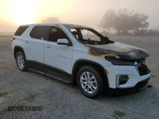 2022 Chevrolet Traverse LS with VIN 1GNERLKW8NJ107918, listed as a Copart auction lot 44746105 with Not Provided miles and Non Repairable. Bid and sale history available at carsss.com. Image 4.