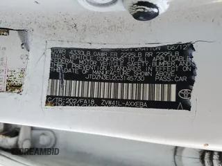 2012 Toyota Prius Two z VIN JTDZN3EU2C3145730, wystawiony jako Copart lot #57477925 z przebiegiem 612 919 mil mil oraz Czysty tytuł • Clean title. Historia ofert i sprzedaży dostępna na DreamBid. Obrazek 12.