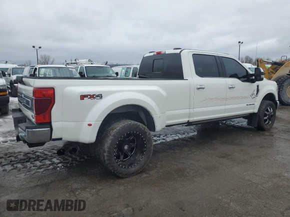 2021 Ford F-350 XL with VIN 1FT8W3DT1MEC35748, listed as a Copart auction lot 85919634 with 79,909 mi miles and Salvage title. Bid and sale history available at DreamBid. Image 3.