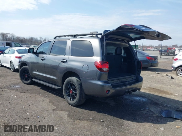2021 Toyota Sequoia TRD Pro with VIN 5TDEY5B18MS187069, listed as a IAAI auction lot 41701691 with 100,629 mi miles. Bid and sale history available at carsss.com. Image 3.