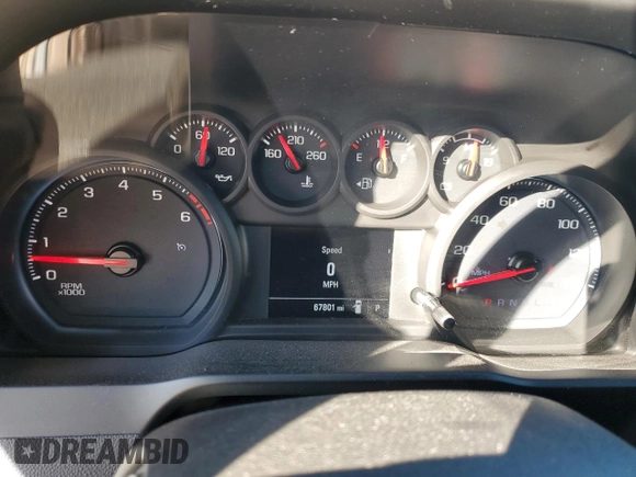 2020 Chevrolet Silverado 1500 Custom with VIN 3GCPWBEF1LG165920, listed as a Copart auction lot 81348844 with 67,801 mi miles and Salvage Title. Bid and sale history available at carsss.com. Image 9.