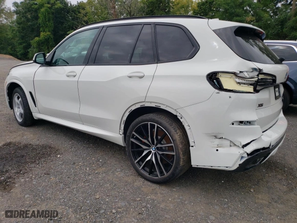 2023 BMW X5 M50i with VIN 5UXJU4C06P9P59445, listed as a Copart auction lot 80918324 with 420 mi miles and Salvage Title. Bid and sale history available at carsss.com. Image 2.