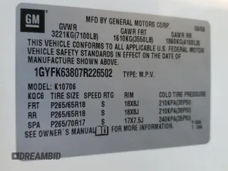 2007 Cadillac Escalade z VIN 1GYFK63807R226502, wystawiony jako Copart lot #61131695 z przebiegiem 319 798 mil mil oraz Szkoda całkowita • Salvage title. Historia ofert i sprzedaży dostępna na DreamBid. Obrazek 14.