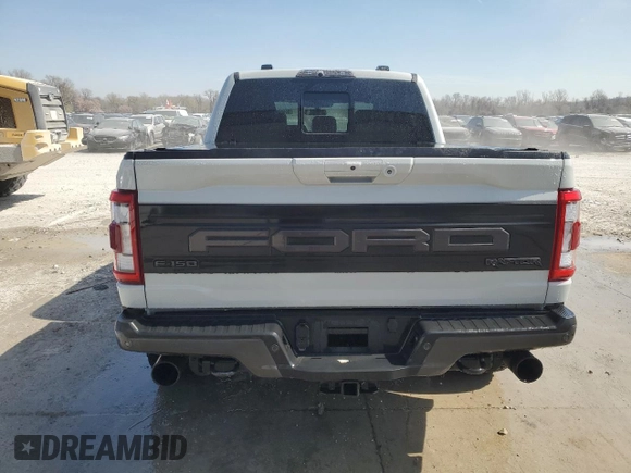 2023 Ford F-150 Raptor with VIN 1FTFW1RG4PFA13033, listed as a Copart auction lot 50504635 with 16,424 mi miles and Non Repairable. Bid and sale history available at DreamBid. Image 6.