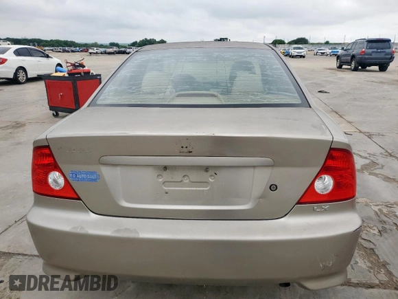 2004 Honda Civic LX with VIN 1HGEM22504L042804, listed as a Copart auction lot 55360395 with 0 mi miles and Clean Title. Bid and sale history available at carsss.com. Image 6.