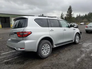 2021 Nissan Armada SV with VIN JN8AY2AC9M9146310, listed as a Copart auction lot 88297375 with 56,146 mi miles and Salvage Title. Bid and sale history available at carsss.com. Image 3.