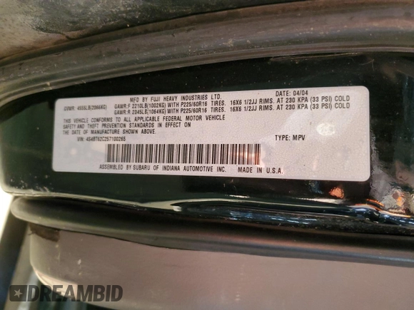 2005 Subaru Baja Special Sports z VIN 4S4BT62C257100265, wystawiony jako Copart lot #45556505 z przebiegiem 208 626 mil mil oraz Czysty tytuł • Clean title. Historia ofert i sprzedaży dostępna na DreamBid. Obrazek 12.