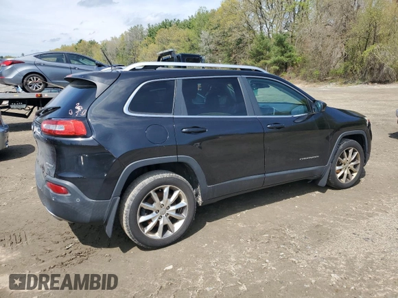 2014 Jeep Cherokee Limited with VIN 1C4PJLDS6EW134220, listed as a Copart auction lot 55585885 with 117,766 mi miles and Clean title. Bid and sale history available at DreamBid. Image 3.