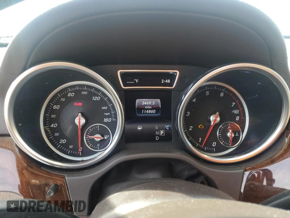 2019 Mercedes-Benz GLS with VIN 4JGDF6EE9KB225883, listed as a Copart auction lot 49136445 with 114,860 mi miles and Salvage Title. Bid and sale history available at carsss.com. Image 9.