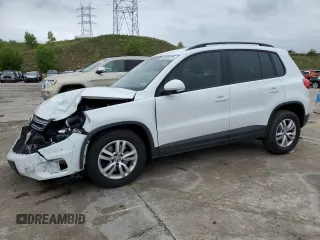 2017 Volkswagen Tiguan S with VIN WVGBV7AX2HK000723, listed as a Copart auction lot 58820815 with 77,755 mi miles and Salvage title. Bid and sale history available at DreamBid. Image 1.