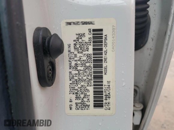 2013 Toyota Corolla L with VIN 5YFBU4EEXDP123955, listed as a Copart auction lot 51740075 with 94,057 mi miles and Salvage Title. Bid and sale history available at carsss.com. Image 12.