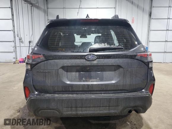 2025 Subaru Forester with VIN JF2SLDAC2SH424463, listed as a Copart auction lot 43462085 with 4,458 mi miles and Salvage title. Bid and sale history available at DreamBid. Image 6.