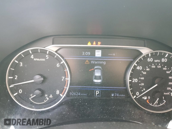 2019 Nissan Altima SL with VIN 1N4BL4EV2KC243327, listed as a Copart auction lot 51425485 with 92,624 mi miles and Salvage title. Bid and sale history available at DreamBid. Image 9.