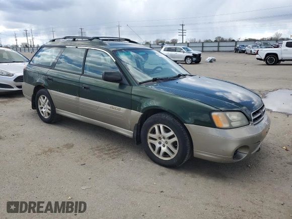 2001 Subaru Legacy Outback with VIN 4S3BH675916654192, listed as a Copart auction lot 48062875 with 186,247 mi miles and Salvage title. Bid and sale history available at DreamBid. Image 4.