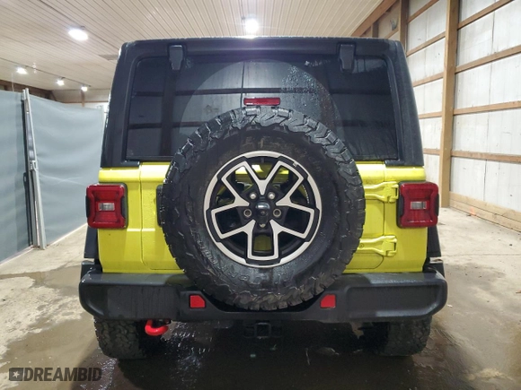 2024 Jeep Wrangler Rubicon with VIN 1C4PJXFG9RW283792, listed as a Copart auction lot 44061215 with 27,266 mi miles and Clean Title. Bid and sale history available at carsss.com. Image 6.