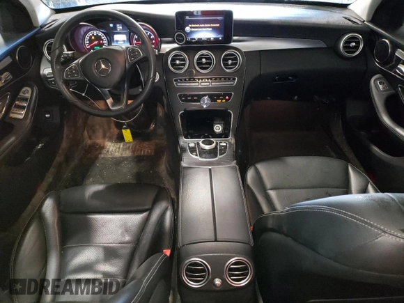 2017 Mercedes-Benz C 300 with VIN 55SWF4KB7HU198053, listed as a Copart auction lot 50348075 with 59,727 mi miles and Salvage Title. Bid and sale history available at carsss.com. Image 8.