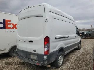 2023 Ford Transit Cargo with VIN 1FTBR1X86PKA91709, listed as a Copart auction lot 50389085 with 107,777 mi miles and Salvage title. Bid and sale history available at DreamBid. Image 3.