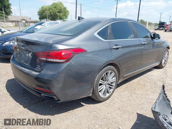 2018 Genesis G80 3.8L z VIN KMHGN4JE6JU247918, wystawiony jako IAAI lot #42423370 z przebiegiem 154 840 mil mil oraz . Historia ofert i sprzedaży dostępna na DreamBid. Obrazek 4.
