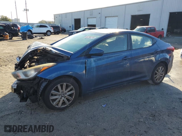 2016 Hyundai Elantra Limited with VIN KMHDH4AE4GU541580, listed as a Copart auction lot 86795274 with 141,160 mi miles and Salvage Title. Bid and sale history available at carsss.com. Image 1.
