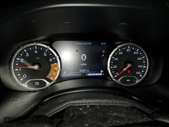 2022 Jeep Renegade Trailhawk with VIN ZACNJDC15NPN80147, listed as a Copart auction lot 87847065 with 52,037 mi miles and Salvage Title. Bid and sale history available at DreamBid. Image 9.