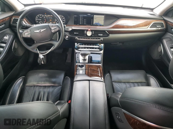 2019 Genesis G90 Premium z VIN KMHG34JA1KU050157, wystawiony jako Copart lot #87208564 z przebiegiem 75 972 mil mil oraz Szkoda całkowita • Salvage title. Historia ofert i sprzedaży dostępna na DreamBid. Obrazek 8.