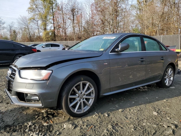 2014 Audi A4 Premium Plus with VIN WAUFFAFL2EN019432, listed as a Copart auction lot 80569484 with 90,881 mi miles and Salvage Title. Bid and sale history available at carsss.com. Image 1.