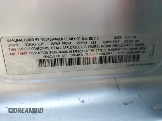 2010 Volkswagen Jetta Limited Edition с VIN 3VWAX7AJ1AM105397, выставлен на аукционе Copart как лот 53749085 с пробегом 159 224 миль миль и На запчасти • Non repairable. История ставок и продаж доступна на DreamBid. Изображение 12.