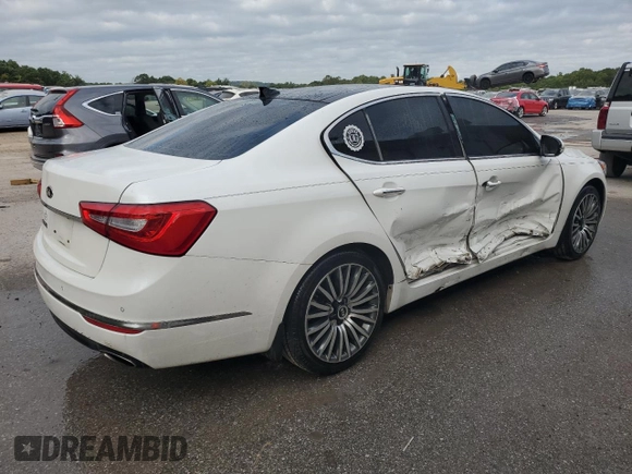2016 Kia Cadenza Premium with VIN KNALN4D7XG5199162, listed as a Copart auction lot 71220124 with 115,678 mi miles and Salvage Title. Bid and sale history available at carsss.com. Image 3.