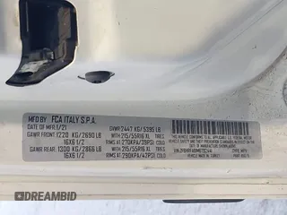 2021 Ram ProMaster City Cargo Tradesman with VIN ZFBHRFAB1M6T92441, listed as a IAAI auction lot 42039946 with 100,036 mi miles and . Bid and sale history available at DreamBid. Image 9.
