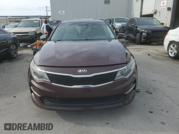 2016 Kia Optima LX Turbo with VIN 5XXGT4L13GG010757, listed as a Copart auction lot 45163025 with 104,795 mi miles and Salvage Title. Bid and sale history available at carsss.com. Image 5.