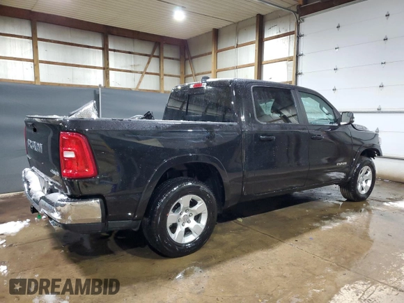 2025 Ram 1500 Big Horn with VIN 1C6SRFFP2SN581701, listed as a Copart auction lot 83298204 with 15,381 mi miles and Clean Title. Bid and sale history available at carsss.com. Image 3.