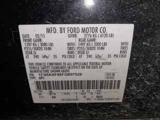 2015 Ford Explorer Limited with VIN 1FM5K8F85FGB97528, listed as a IAAI auction lot 41563079 with 185,504 mi miles and . Bid and sale history available at DreamBid. Image 9.