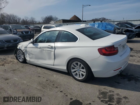 2015 BMW 2 Series 228i xDrive with VIN WBA1F7C57FV367618, listed as a Copart auction lot 49160985 with 63,457 mi miles and Salvage Title. Bid and sale history available at carsss.com. Image 2.