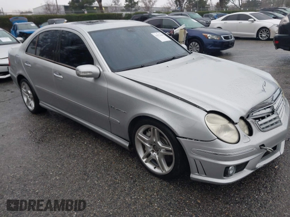 2003 Mercedes-Benz E-Class 5.5L AMG with VIN WDBUF76J93A351317, listed as a IAAI auction lot 41573446 with 144,119 mi miles. Bid and sale history available at carsss.com. Image 1.