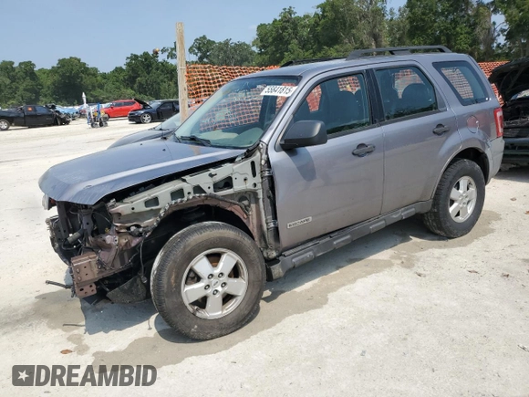 2008 Ford Escape XLS with VIN 1FMCU02Z88KA56292, listed as a Copart auction lot 55841815 with Not provided miles and Salvage title. Bid and sale history available at DreamBid. Image 1.